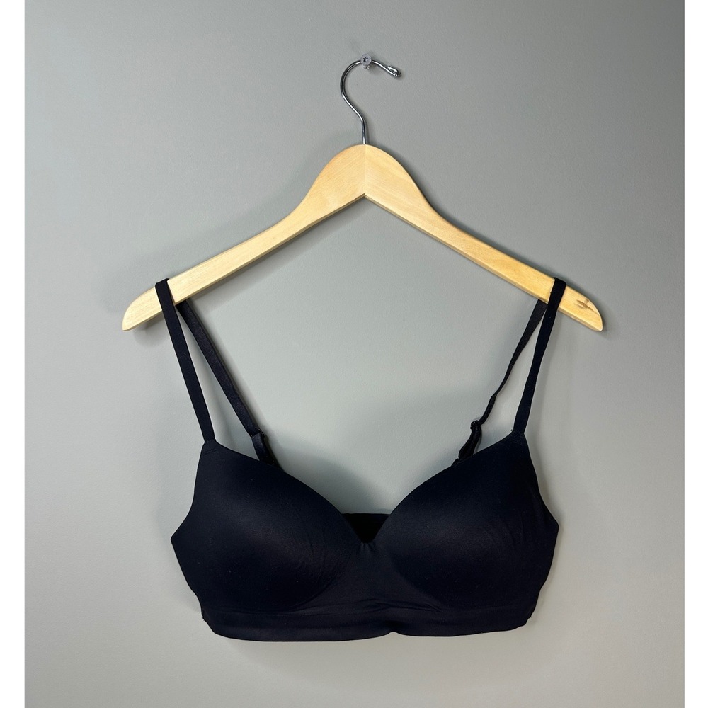 Soma Enbliss Wireless Bra Womens 36B Black Smooth Molded Cups Adjustable Straps